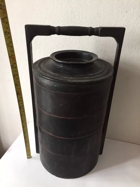 Antique Burmese lacquer lunch box storage 2