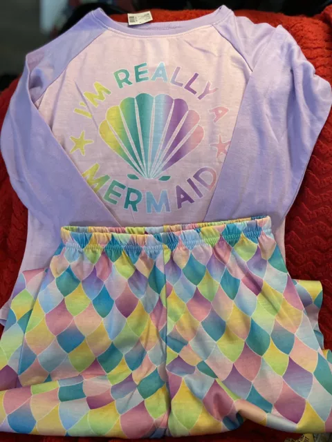 Im Really A Mermaid  Girls Pajamas 2 Pc Set  5/6 Pink Cloud  Childrens Place