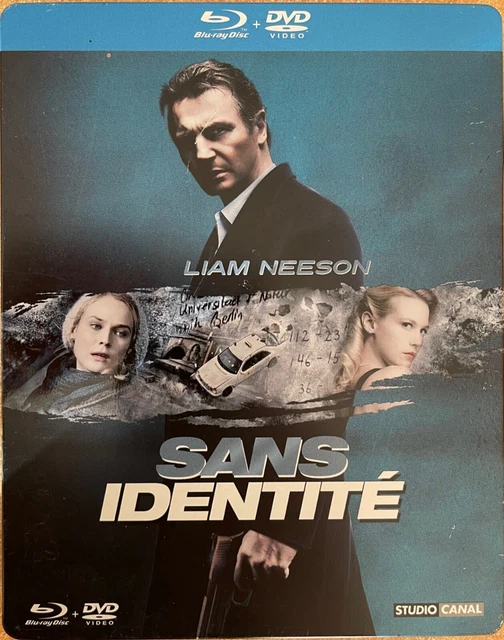 Sans Identite   Liam Neeson   Boitier Metal  Blu-Ray + Dvd    Tres Bon Etat