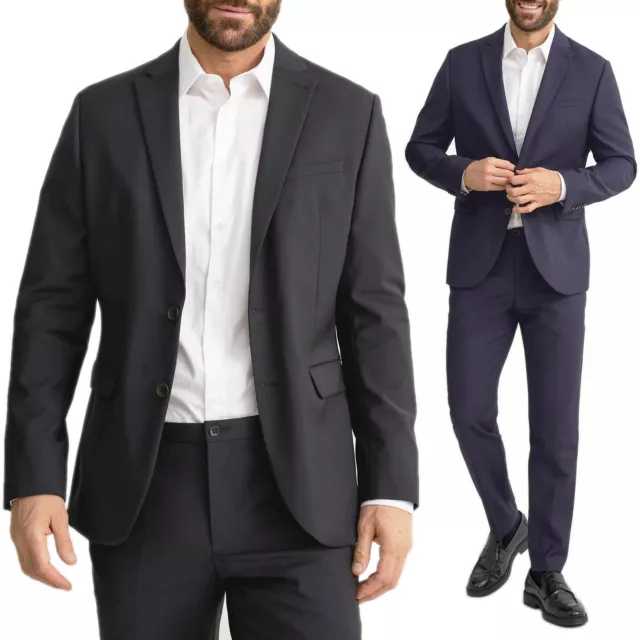 Abito Uomo Completo Elegante Vestito Cerimonia Taglio Sartoriale Slim Fit VEQUE