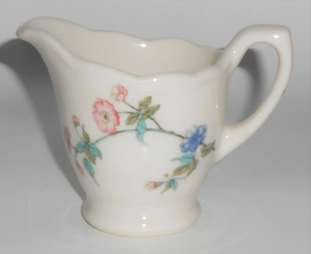 Syracuse China Railroad Restaurant Ware Floral Decorated Creamer