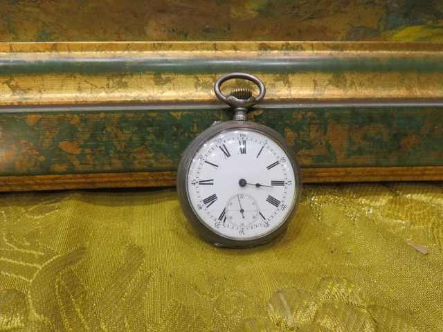 ANCIENNE GROSSE MONTRE a gousset en argent chronometre ne fonctionne