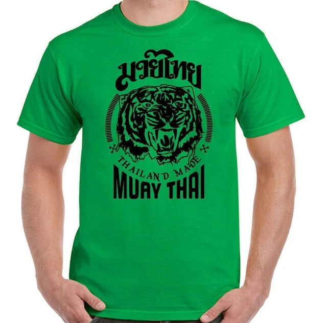 Muay Tailandese T-Shirt, Uomo Mma UFC Arti Marziali Palestra Top Tigre Guanto 3