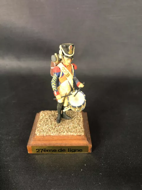 Figurine porcelaine joueur tambour 27° régiment de ligne