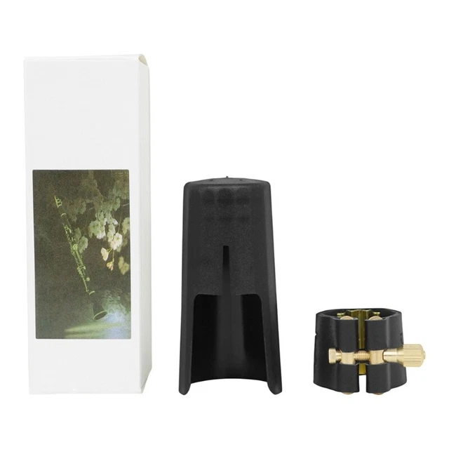 Sax Ligature Clip Fastener with Mouthpiece Cap Alto Saxophone Clarinet Accessory