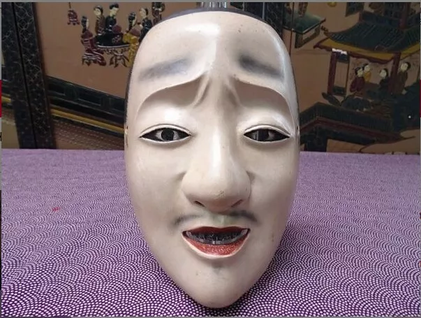 Chujo Noh Mask Japanese Theater Exceptional Beauty Antique Rare Wooden ON SALE