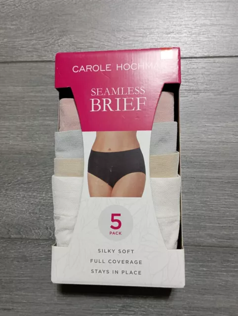 Carole Hochman Ladies' Seamless Brief 5-pack, Colors/Sizes, NEW