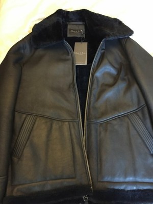 MAX \u0026 ZAC Mens Leather Sheepskin Jacket 