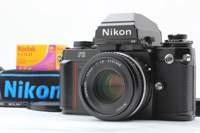 [Exc+5 S/N 199xxx] Cámara fotográfica Nikon F3 HP 35 mm SLR AIS 50 mm f1,8 panqueque JAPÓN