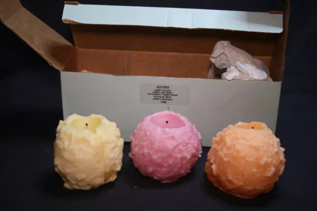 Partylite Sorbet Delight 3 x Round 2" (5cm) Ball Candles