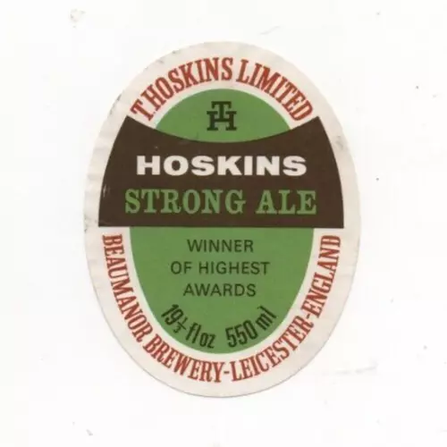England - Vintage Beer Label - T. Hoskins Ltd., Leicester - Strong Ale