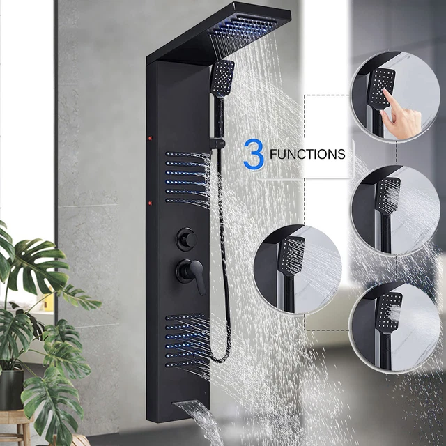 Rubinetto Miscelatore Monocomando Doccia Incasso Bagno, Nero Opaco - Foto 4