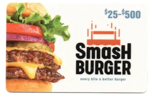 Smash Burger Every Bite A Better Burger Gift Card No $ Value Collectible