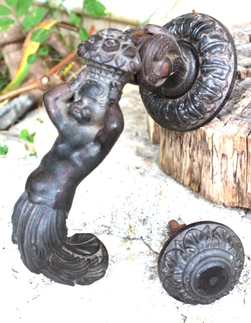 ancien heurtoir ou marteau de porte d. n. g. avec son clou d origine 3