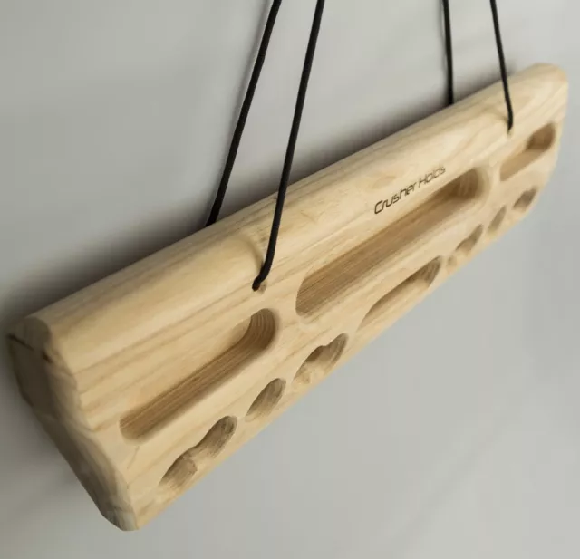 Crusher Mission - Portable Fingerboard Hangboard, Ash Hard Wood Training Board 2
