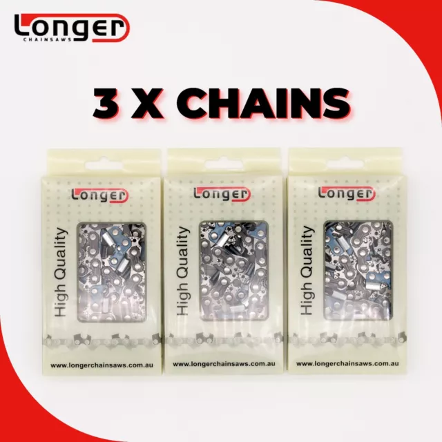 3 x 18" Inch CHAINSAW CHAIN for RYOBI 38cc 45cm 2-Stroke Chainsaw RCS3845 - PRO