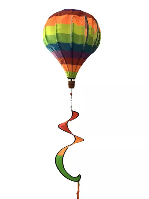 Rainbow Deluxe Hot Air Balloon Wind Twister Everyday 54"L Briarwood Lane