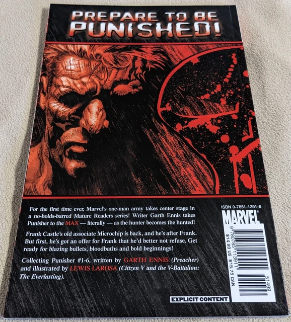 The Punisher Vol. 1 In The Beginning Trade Paperback TPB - Marvel MAX Comics 3
