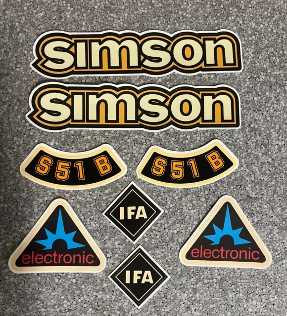 Simson  S51B IFA Electronic Aufkleber Set  Dekor Premium Retro DDR  IFA