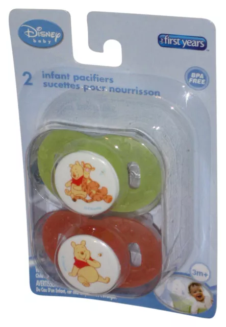 Disney Baby The First Years Winnie The Pooh Infant Pacifier Pack - (Green & Oran