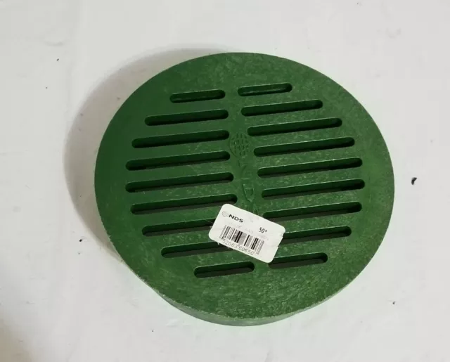 Rejilla de drenaje redondo de plástico de 6 in verde nueva