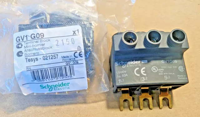 Schneider Electric GV1G09 Terminal Block  (NEW Lot of 2)