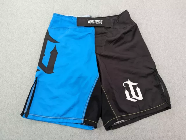 War Tribe Jiu Jitsu Gear Men's Size 32 Grappling Shorts 11" Inseam Black Blue