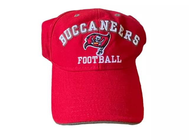 NFL-Licensed Tampa Bay “Buccaneers Football” Red/Gold Reebok Hat Cap Adjustable