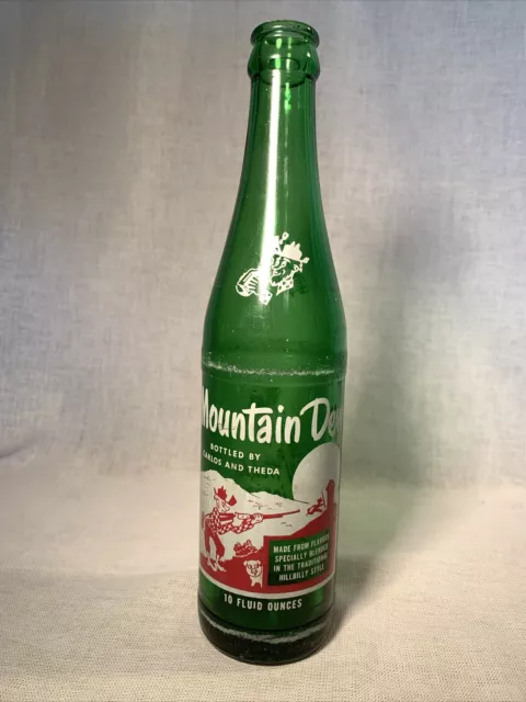 Vintage Mountain Dew Bottle Hillbilly and Pig 10 oz