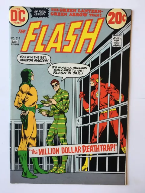 Flash #219 VFN+ (8.5) DC ( Vol 1 1972) Neal Adams Green Lantern/Green Arrow