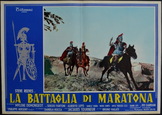 FOTOBUSTA LA BATTAGLIA DI MARATONA STEVE REEVES MYLENE DEMONGEOT LUPO