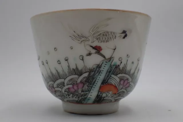 bol en porcelaine de Chine ,décor aux grue ,Qing dynastie