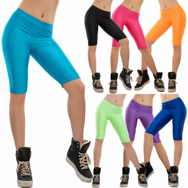 Pantaloni donna capri pinocchietti sportivi lucidi sport danza TOOCOOL JL-10260