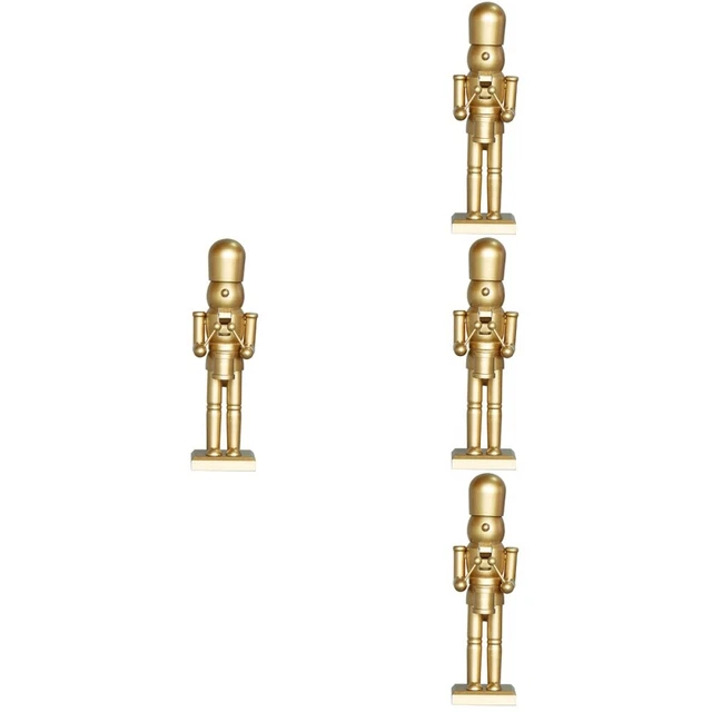 Lot De 6 Soldats Casse-noisette En Bois Rose - 12 Cm - Décorations De Noël Traditionnelles - 11