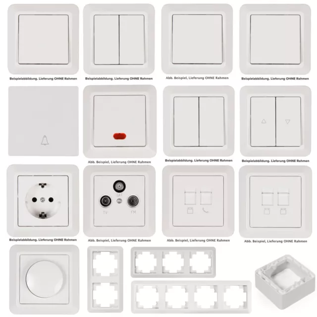 "CUP" Steckdosen Serie Taster Jalousie Schalter USB RJ45 Steckdose LED Dimmer