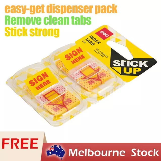 DELI Stickers Sticky Notes Page Markers Paper Memo Pad Flags Bookmaker Index Tab