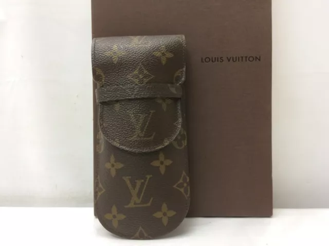 Auth LOUIS VUITTON Monogram Etui a Lunettes Glasses or Pen Case 9E020260m"