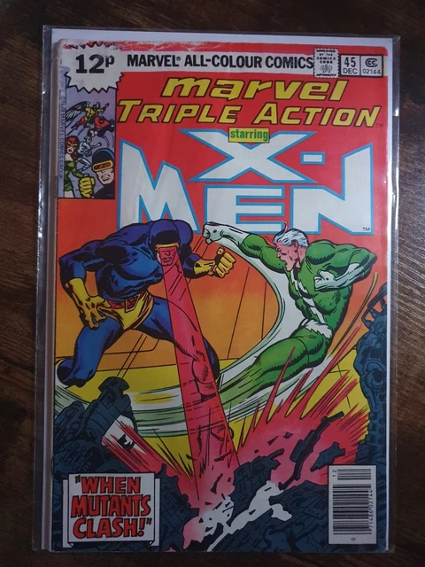 MARVEL TRIPLE ACTION X-MEN #45 MARVEL COMIC 1978 Bronze VF When Mutants Clash