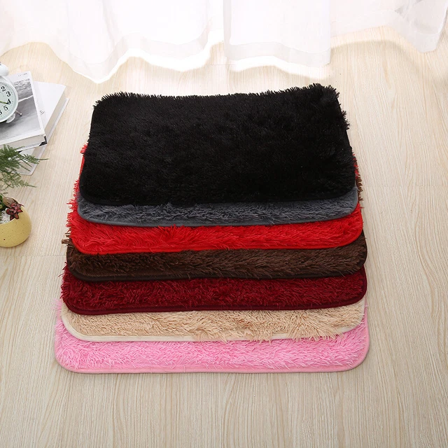 Alfombras esponjosas antideslizantes superficie peluda comedor alfombrilla imprescindible baño ☀