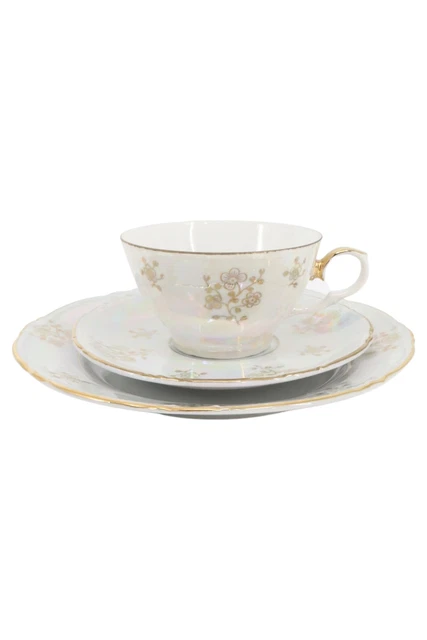 Cubierta de colección KAHLA oro decoración floral porcelana