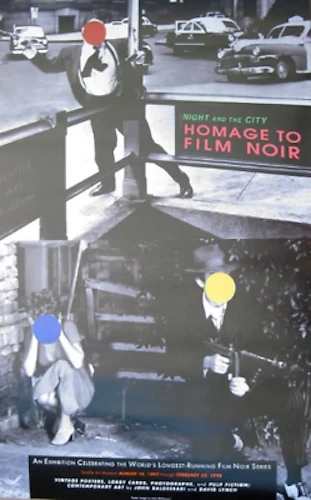 JOHN BALDESSARI RARE Offset Poster Film Noir Homage Night and the City Festival JOHN BALDESSARI RARE Offset Poster Film Noir Homage Night and the City Festival