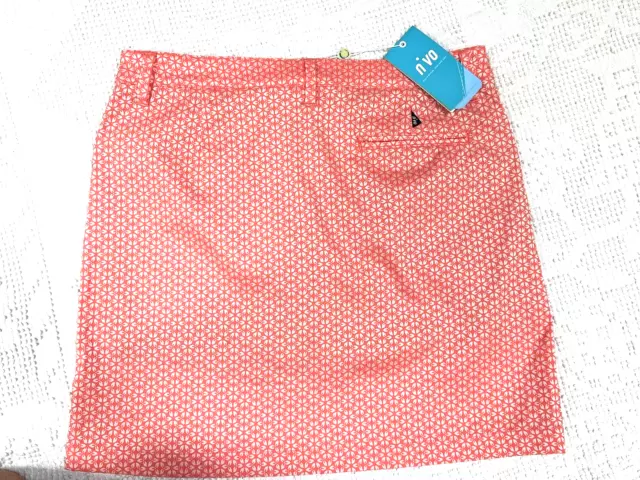Womens NWT coral  Patterned NIVO Golf Lena Skort size 8 NEW Shorts Skirt  Ladies 2