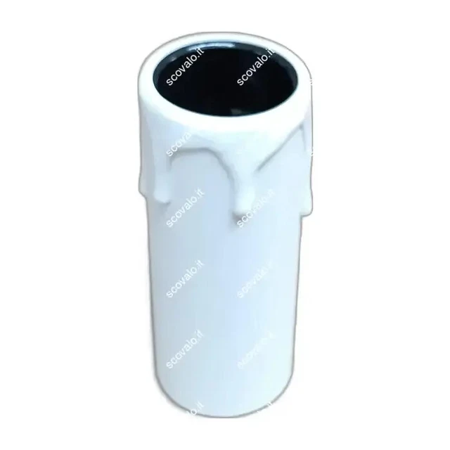 6 Portalampade E14 Bianchi Per Lampadine LED - Attacco A Candelabro - Max 250V 2A - Conforme CE E RoHS