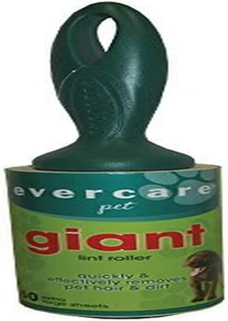 Evercare Pet Extreme Stick Giant Refillable Lint Roller, 60 Sheets, Green
