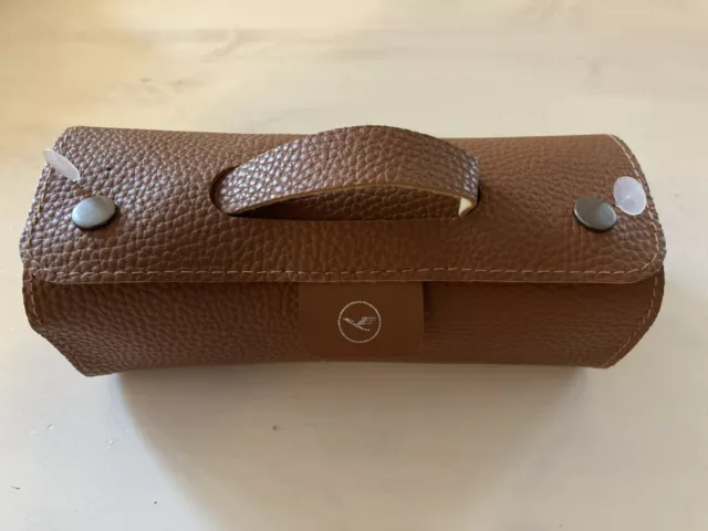 Lufthansa Business Class Amenity Kit Leder -optik braun neu ungeöffnet verplombt