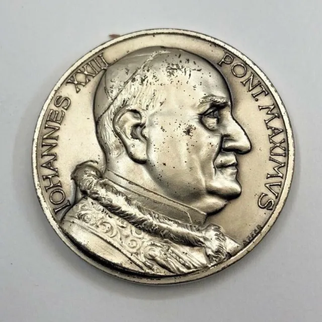 POPE JOHANNES XXII 22  RELIGIOUS ALLOY METAL MEDAL LARGE VINTAGE 50mm Coin