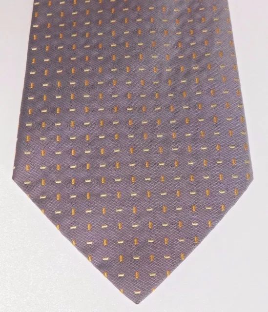 Ciro Citterio tie Italian Made pure silk wide grey kipper tie reserved design