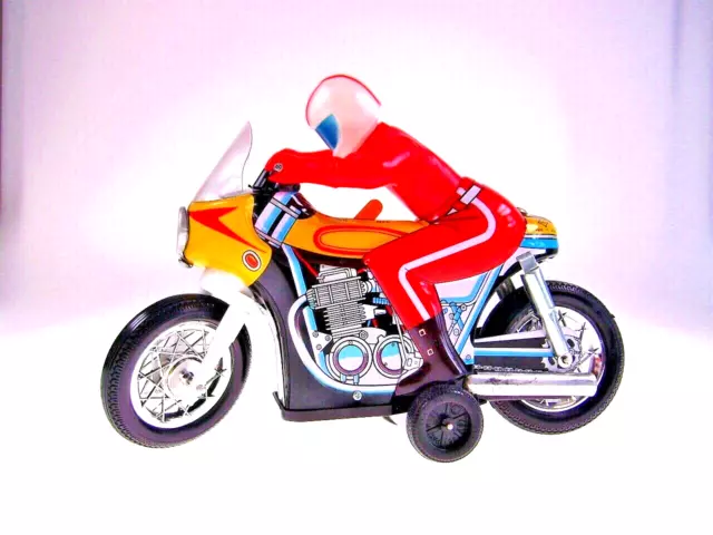 GSMOTO DAIYA "RACING MOTORCYCLE"  BO OK, TIN/PLASTIC, 27cm, NEU/NEW/NEUF IN BOX 3