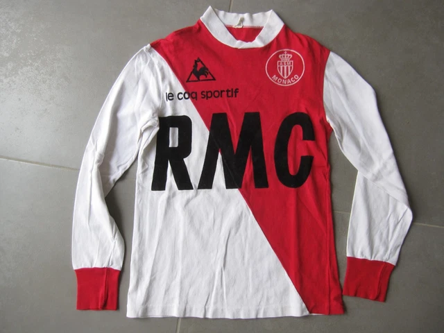 Maillot Vintage AS Monaco 1975 – Le Coq Sportif, Taille 5 (M), Rare Collection