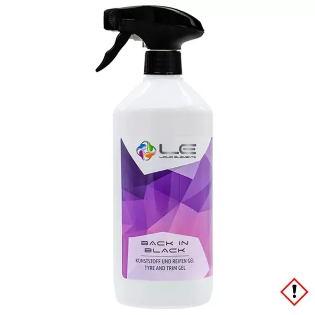 Liquid Elements Back in Black Kunststoff und Reifen Gel 500ml Reifenglanz Kfz